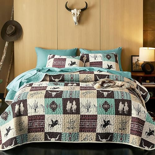 Wake In Cloud Western Aztec Quilt Set